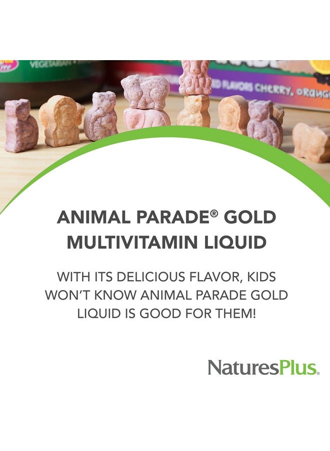 Natures Plus Animal Parade Gold Children's Liquid Multivitamin - 16 fl oz, Pack of 2 - Natural Tropical Berry Flavor - Gluten Free, Vegan - 64 Total Servings - Image 3