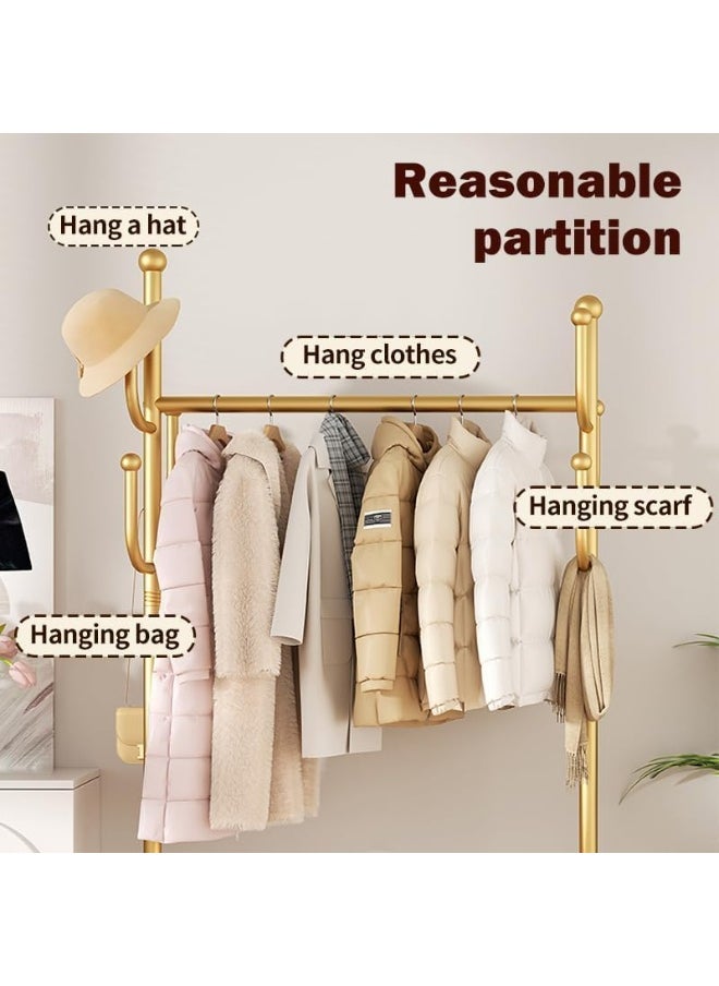 Generic - SUPAAR Hat Rack Clothes Hanger Rack with Shoe Storage Shelf - Image 1