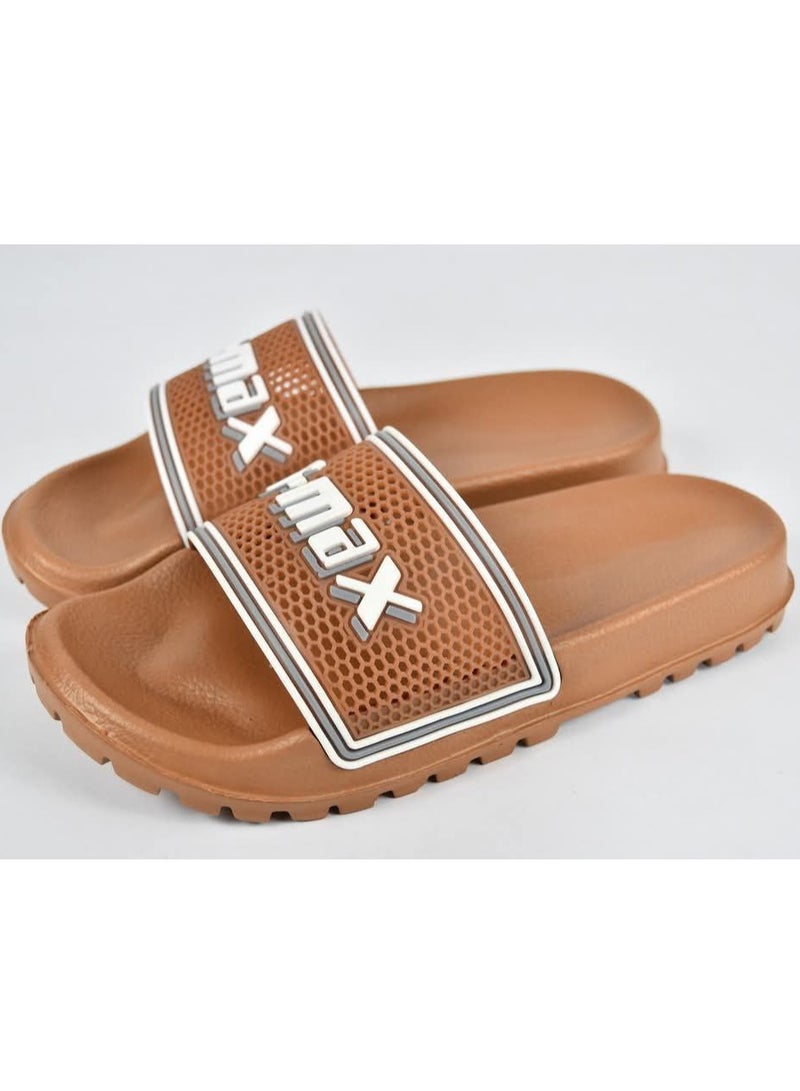 Men's and youth medical slippers, camel color - Image 2