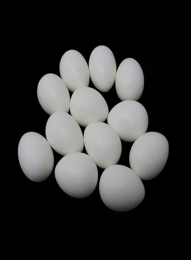 Honbay 12PCS Solid Plastic Simulation Pigeon Eggs Mini Dummy Eggs Hatching Eggs for Pigeon Hatching - Image 1