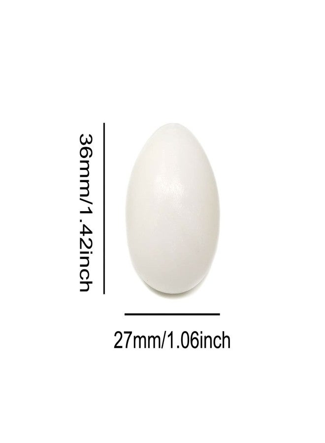 Honbay 12PCS Solid Plastic Simulation Pigeon Eggs Mini Dummy Eggs Hatching Eggs for Pigeon Hatching - Image 2