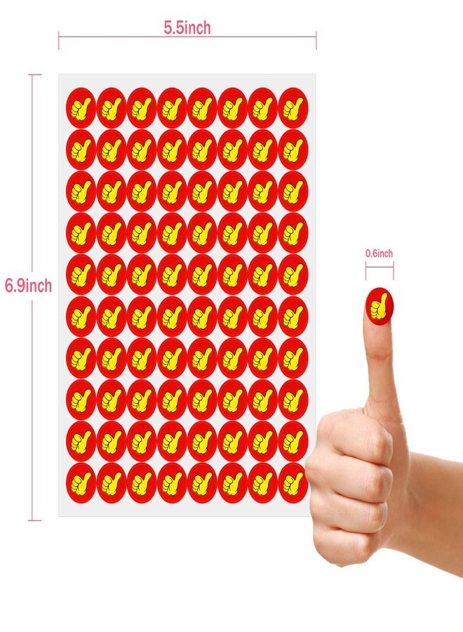 TOROKOM 4000 Counts 50 Sheets Reward Stickers - Thumbs UP Foil Stickers for Teacher, Classroom, Home & Office Decoration - Image 2