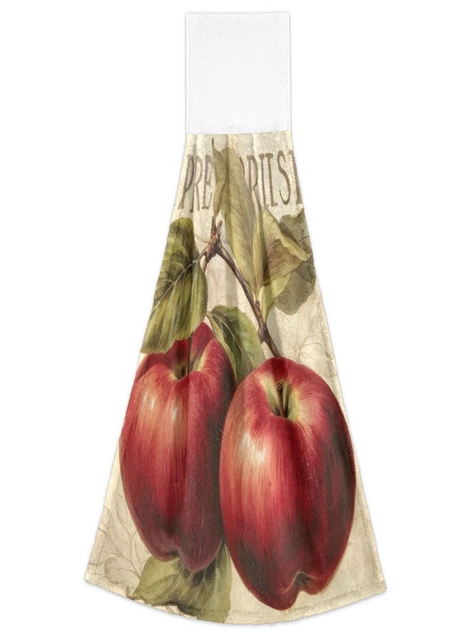 YETTASBIN Apples Hanging Tie Towels Set of 2, Soft Absorbent Kitchen Hand Towels with Hanging Loops for Kitchen Bathroom Farmhouse Home Decor, 18.2 x 14 Inch - Image 2