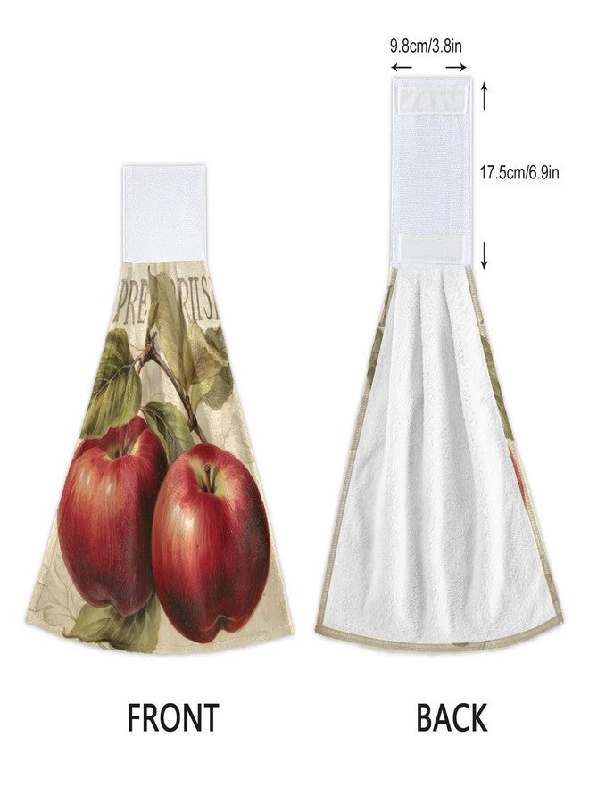 YETTASBIN Apples Hanging Tie Towels Set of 2, Soft Absorbent Kitchen Hand Towels with Hanging Loops for Kitchen Bathroom Farmhouse Home Decor, 18.2 x 14 Inch - Image 4