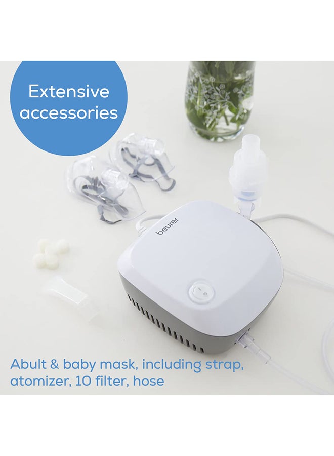 Beurer Renewed - IH18 Home-Use Nebuliser | Electric inhaler for nebulising liquid medication for colds, asthma and respiratory diseases | Compressed air technology | for adults and Children | Medical device - Image 2