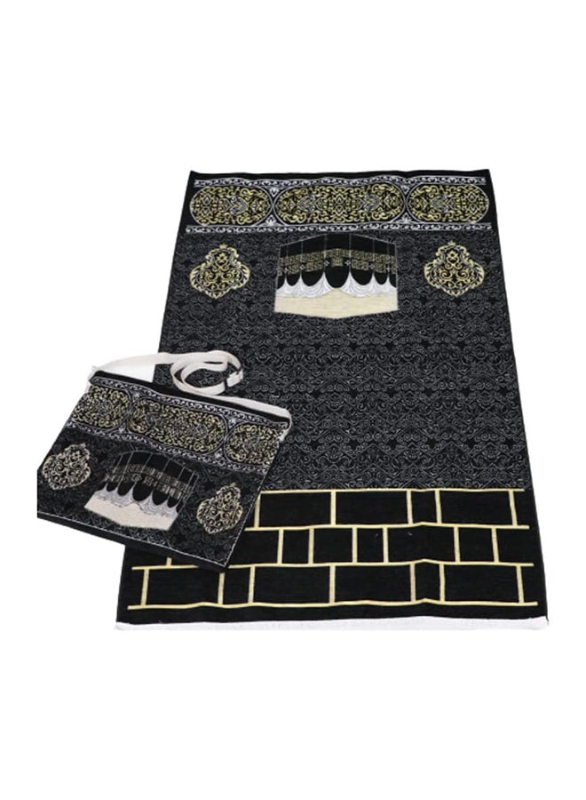 The Curtain Of The Kaaba Prayer Rug With A Bag Of The Same Material And Shape For Easy Carrying And Transportation 