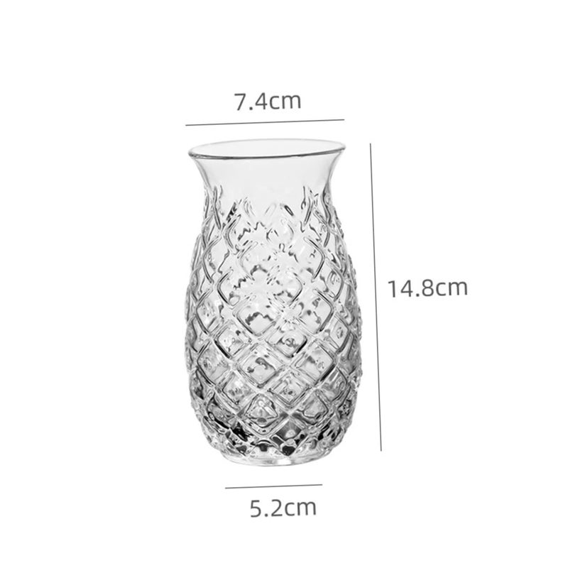 Pineapple Relief Drinking Glass Thickened Glass Easy Cleaning for Parties Weddings - Image 3