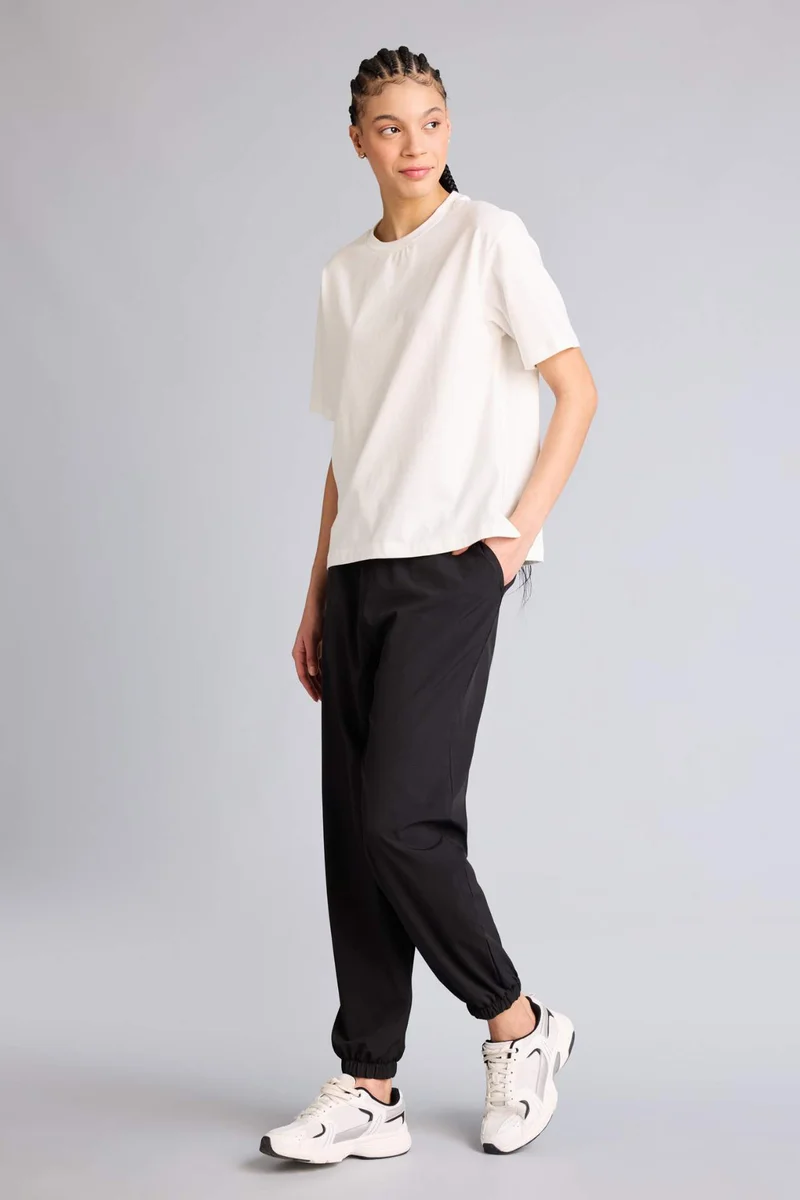Defacto  Standard Fit Jogger Woven Sports Sweatpants for Women | Best Price UAE