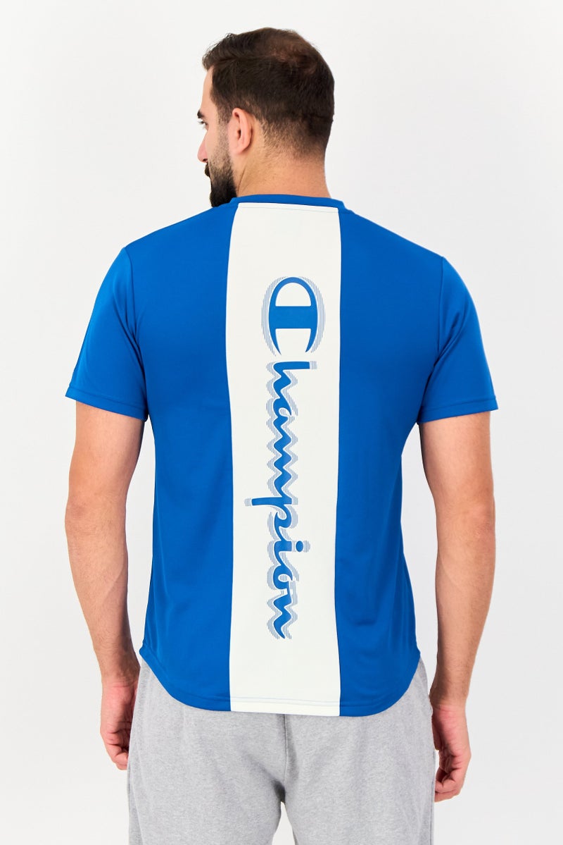 Champion Men Sportswear Fit Short Sleeve Outdoor T Shirt, Blue - Image 3