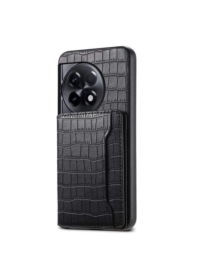 S-TOP Case For OnePlus Ace 2 Crocodile Texture Card Bag Design Full Coverage Phone Case - Image 1