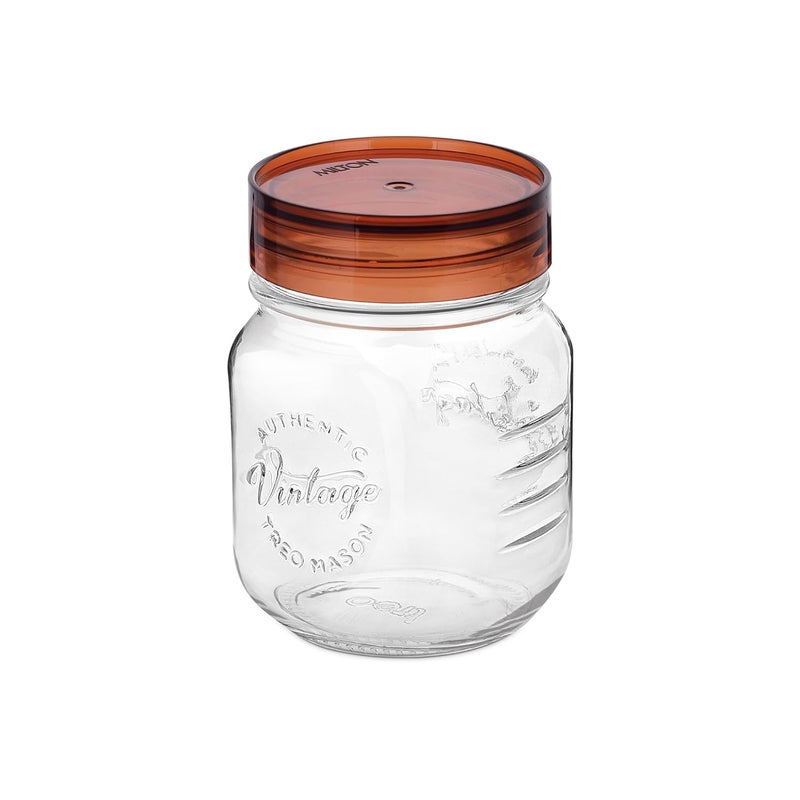 TREO By Milton Vintage Glass Jar with Airtight Lid Glassy Kitchen Storage Container, BPA Free, Transparent Storage Organizer, Multipurpose Dabba for Food, Spice, Cereals, Cookies, Dry Food, 500ml - Image 2