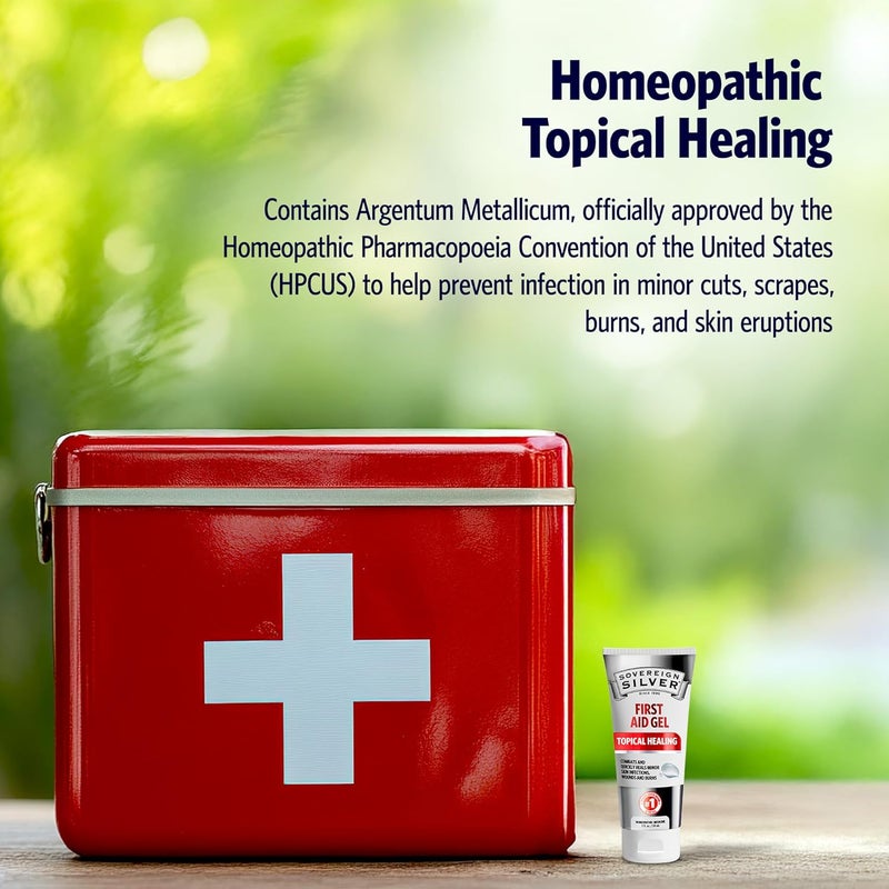 Sovereign Silver First Aid Gel Argentum Metallicum Gel Wound Care Support Topical Skin Care for Minor Skin Irritations with Convenient Pump 2 fl oz 59 mL - Image 4