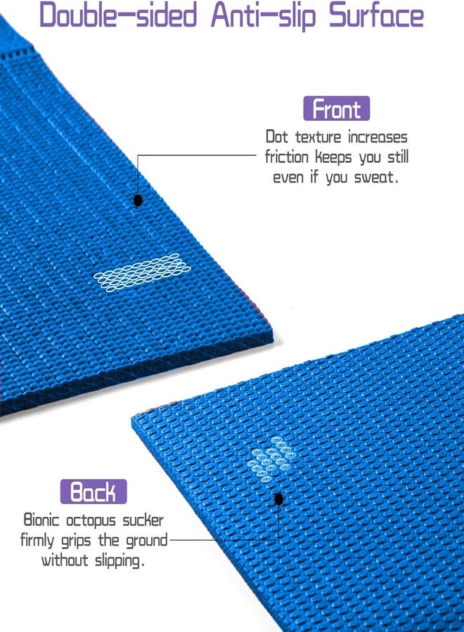 Eurotex Travel Yoga Mat Non Slip Foldable Portable Gym Mat Fitness Training Pilates Exercise Mat Workout for Women Men with Carry Bag 24 x 72 in - Image 3