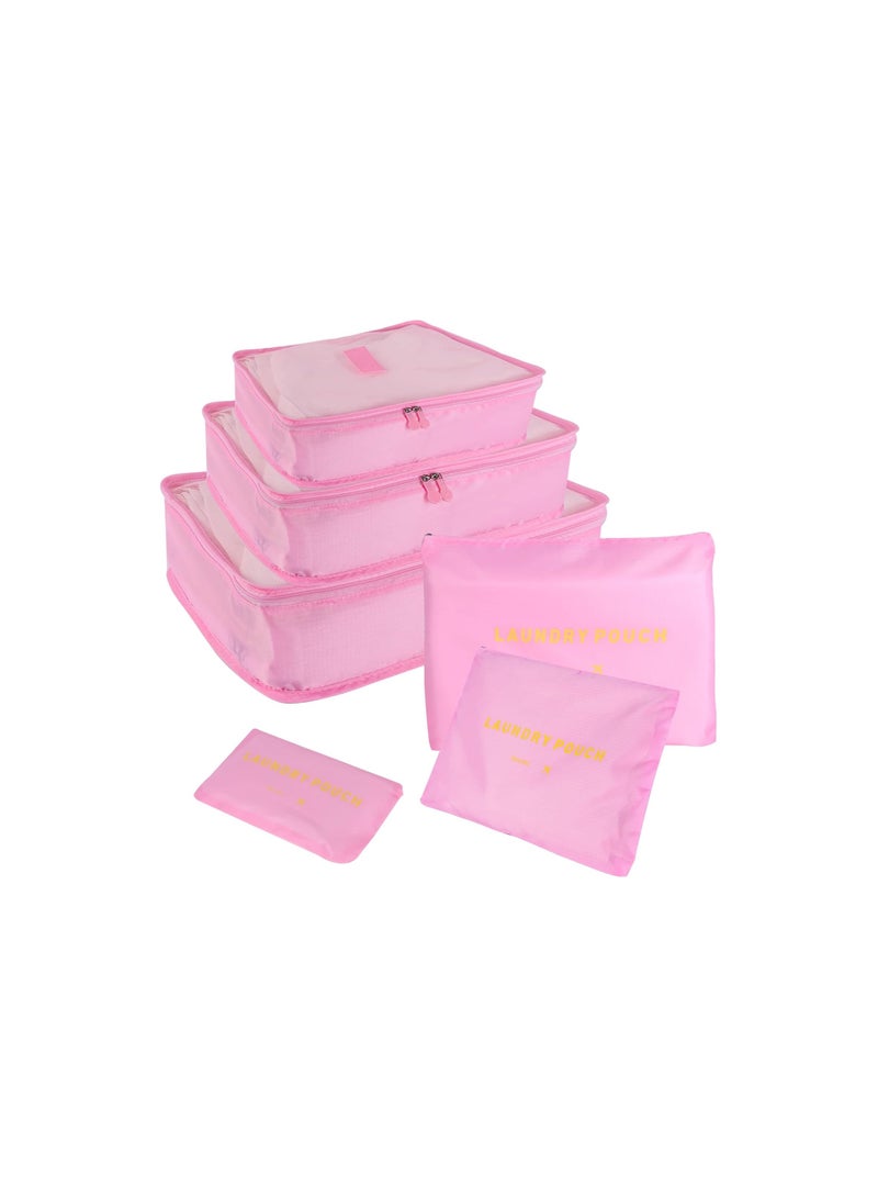 Mn 6pcs Set Travel Luggage Organizer Packing Cubes Set Storage Bag Waterproof Laundry Bag Traveling Accessories - Image 1