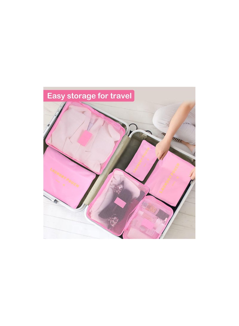 Mn 6pcs Set Travel Luggage Organizer Packing Cubes Set Storage Bag Waterproof Laundry Bag Traveling Accessories - Image 3
