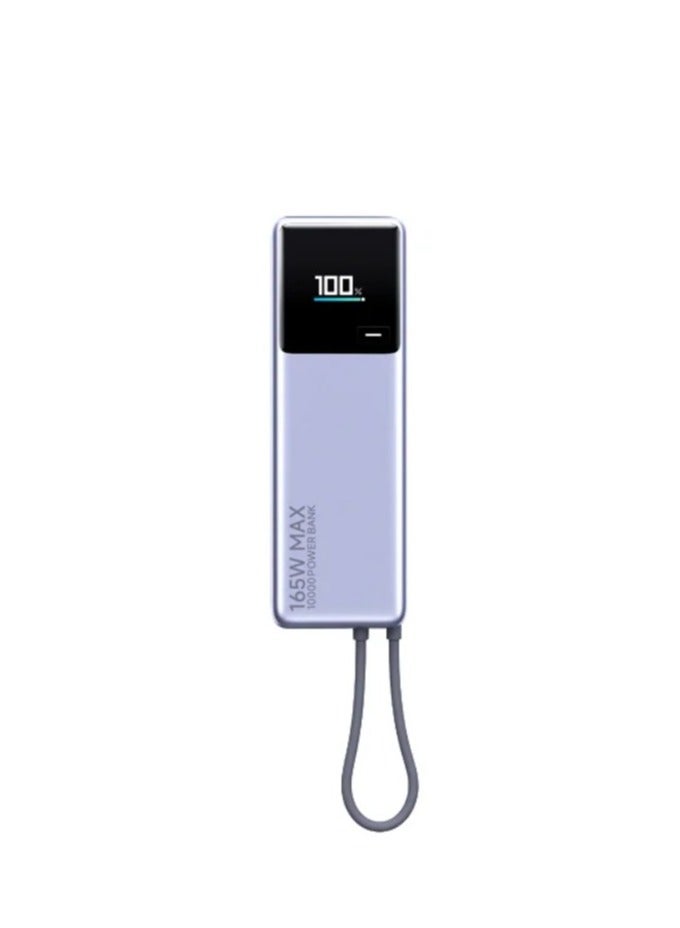 Xiaomi 10000 mAh 165W Power Bank 10000 (Integrated Cable) Ultra-fast charging, Full Power Grey - Image 1