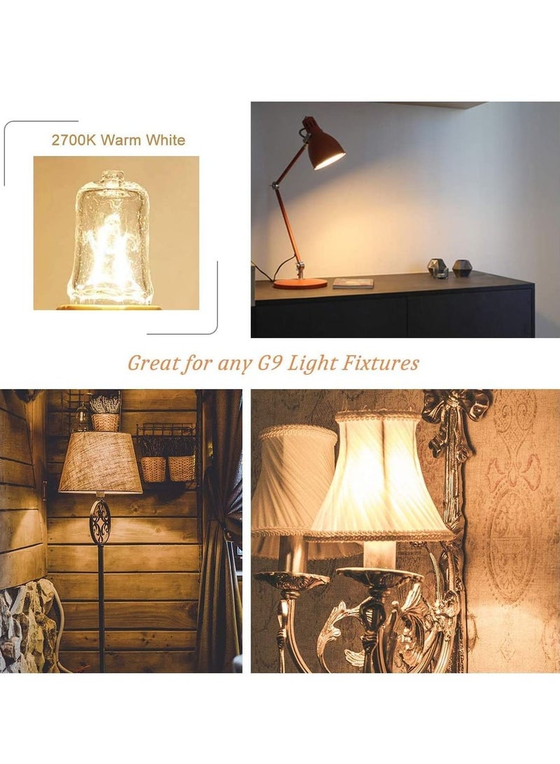 3-Pack G9 40W Capsules Halogen Light Bulbs 230V, Safety Fused Preventing, Warm White 2700K