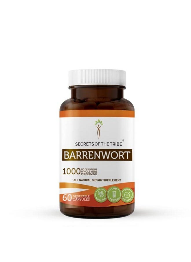 Secrets of the Tribe - Barrenwort 60 Capsules Made With Vegetable Capsules And Barrenwort (Epimedium Grandiflorum) Dried Leaf (60 Capsules) - Image 1