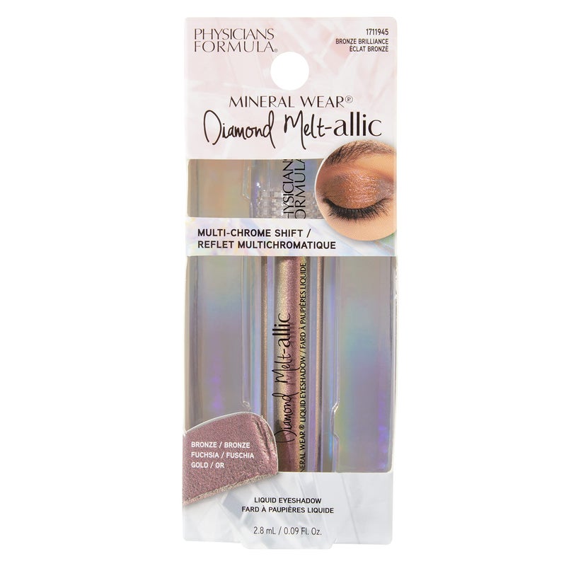Physicians Formula Cream Eyeshadow By Physicians Formula Mineral Wear Diamond Metallic Liquid Eyeshadow Shimmer Bronze Brilliance - Image 4