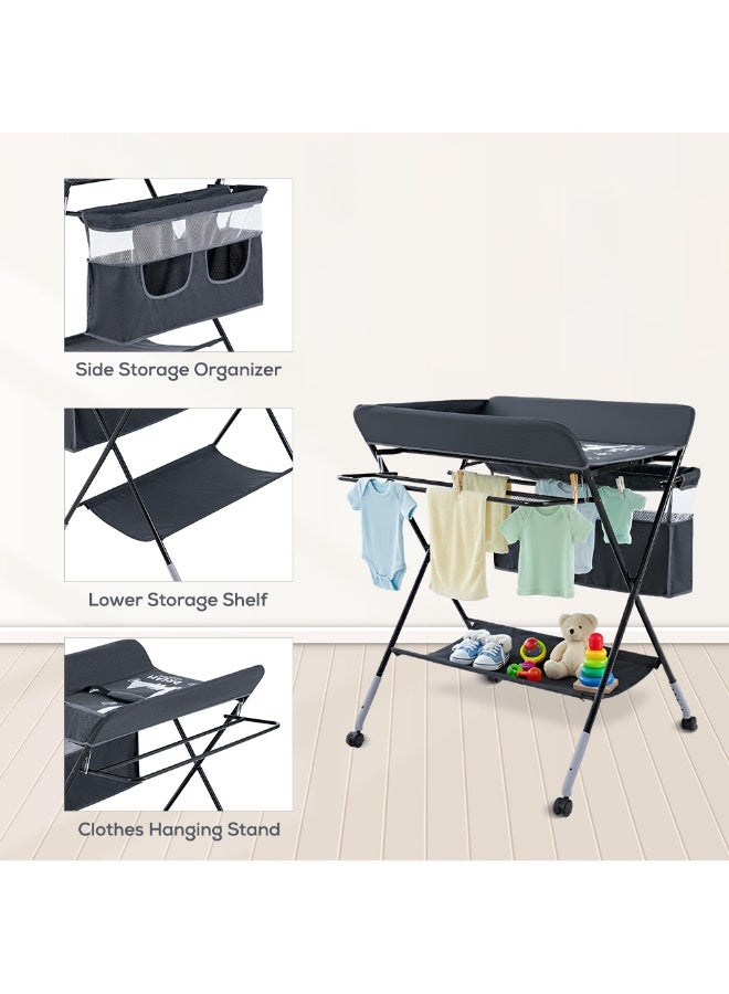 Teknum 4 - in - 1 Diaper Changing Table Organizer - Charcoal Grey - Image 4