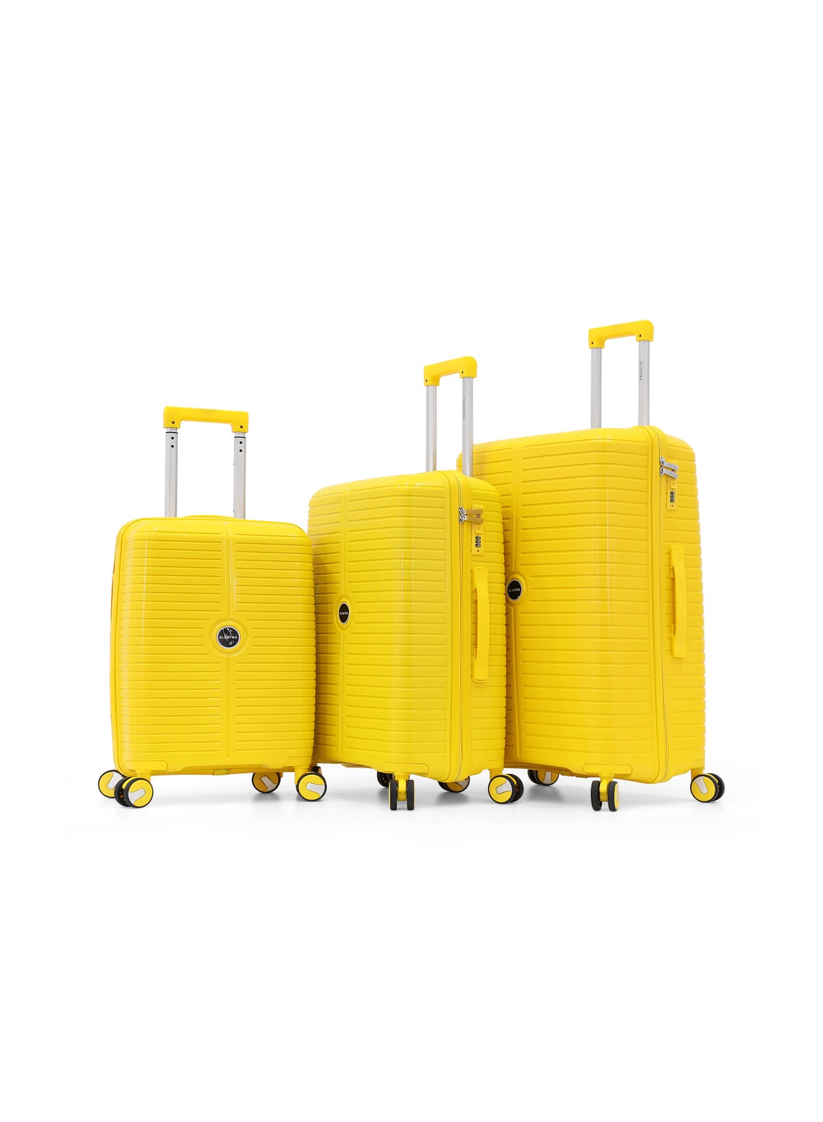 ELANTRA Unbreakable Hardshell PP Luggage Set with 8 Wheels Thick Shell ...