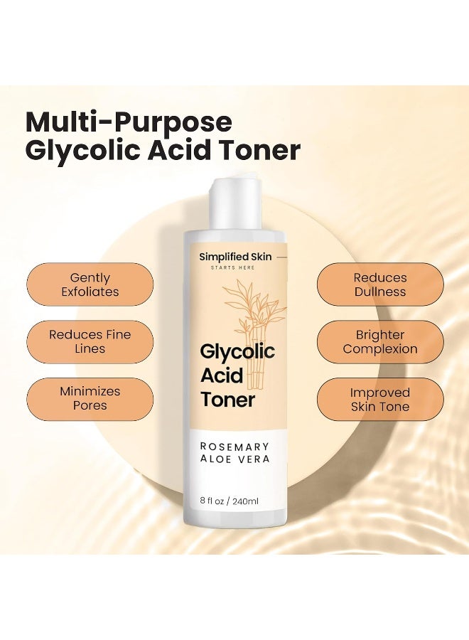 simplified skin Glycolic Acid Toner 8% for Face - Image 4