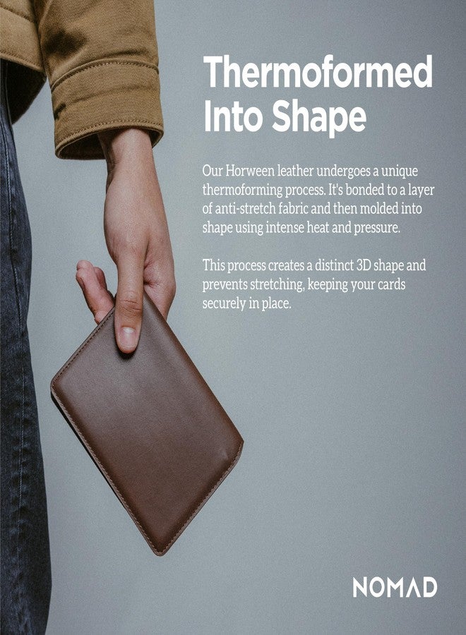 NOMAD Passport Wallet Rustic Brown Horween Leather Travel-Ready Design with Magnetic Closure & Slim Carry for Modern Travelers, Leather Passport Holder for Men, Travel Gifts for Women - Image 5