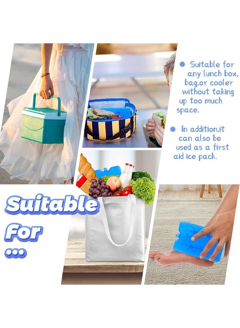 ChicAbode Ice Packs for Lunch Bags and Coolers, Ice Cooler Freezer Plates, Reusable Slim Freezer Bags, Keep Food Fresh and Drinks Cool, Powerful Chillers, Great for Picnics, Lunch Boxes, Easy Carry, 4 Pcs - Image 5