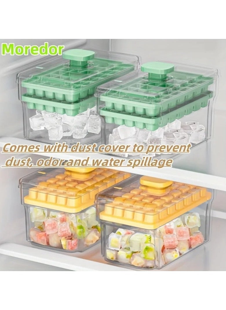 Generic 2Pcs Press Type Ice Cube Mould with Shovel Press Ice Making Artifact 68 Compartments Household Ice Storage Box Kitchen Accessories  - Image 3