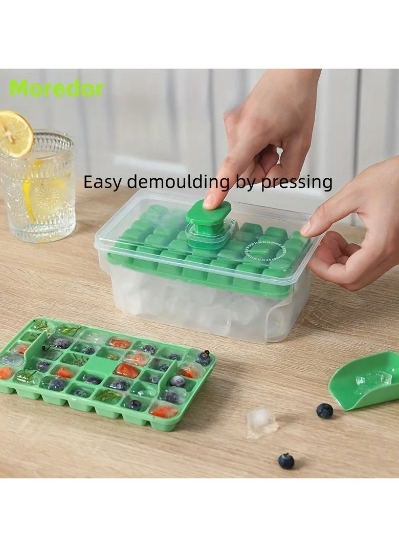 Generic 2Pcs Press Type Ice Cube Mould with Shovel Press Ice Making Artifact 68 Compartments Household Ice Storage Box Kitchen Accessories  - Image 5