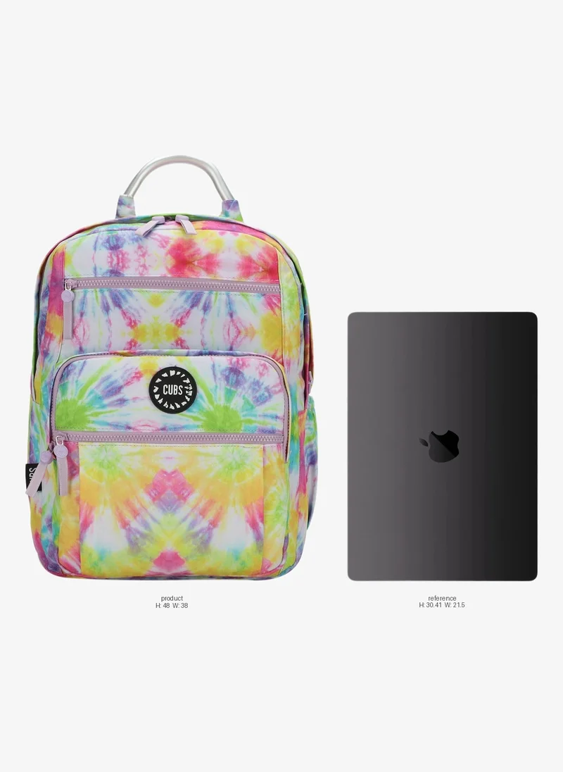 Cubs CUBS Sunrays Tie-Dye Waterproof Kids Backpack â€“ 36L School Bag for Girls & Boys (Ages 8â€“15) | Fits 15" Laptop | Zip Closure | Lightweight, Durable & Stylish