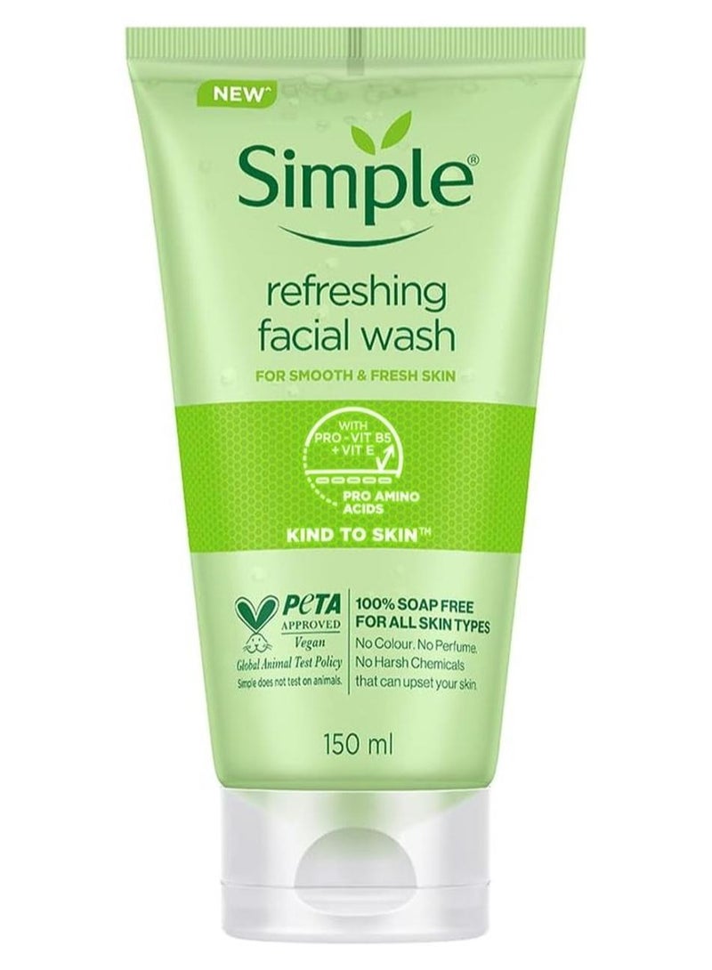 Refreshing Facial Wash, Soap Free, For All Skin Types 150ml
