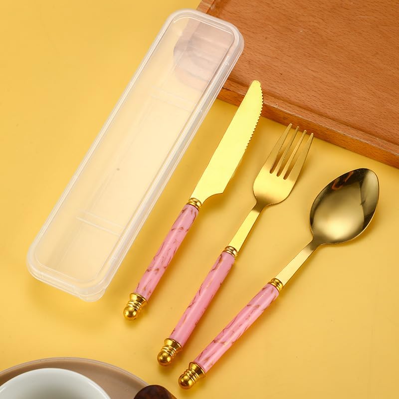 30 Pieces Stainless Steel Flatware Set With Ceramic Handles Green For 10 Persons - Image 5