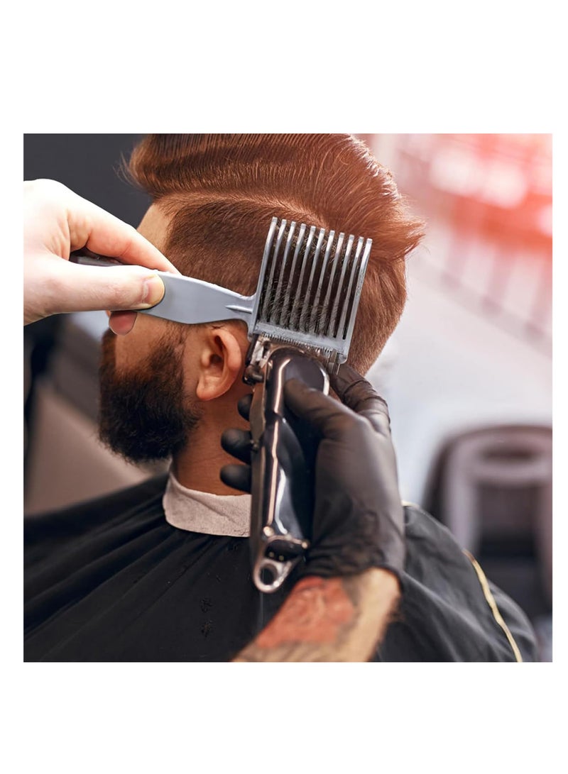 SYOSI مشط تصفيف الشعر المتدرج للرجال، أداة تلاشي الشعر، مشط تحديد المواقع المنحني، مشط توجيه مسطح من الأعلى، مشط تلاشي منحني للحلاقة، مشط قص الشعر من الأعلى المسطح للسفر والمنزل وتصفيف الشعر - Image 3