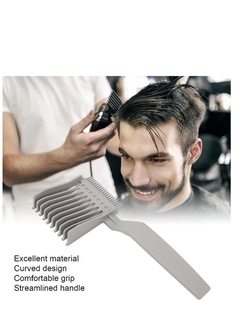 SYOSI مشط تصفيف الشعر المتدرج للرجال، أداة تلاشي الشعر، مشط تحديد المواقع المنحني، مشط توجيه مسطح من الأعلى، مشط تلاشي منحني للحلاقة، مشط قص الشعر من الأعلى المسطح للسفر والمنزل وتصفيف الشعر - Image 2