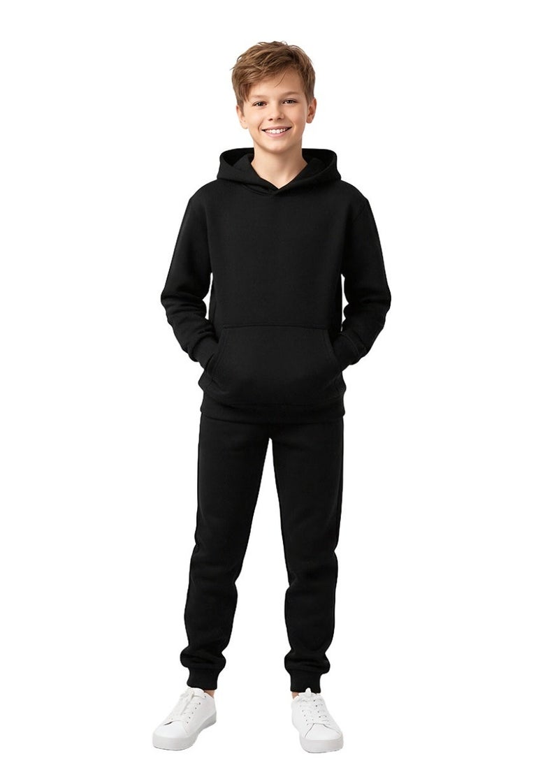 ويني بي سراويل تمارين الأطفال للبنين والبنات - حزام خصر مرن وطوق كاحل، سراويل تمارين رياضية مريحة، ملابس لعب مريحة، مدرسة، ركض، أسود (مقاسات من 2-16 سنة) - Image 5