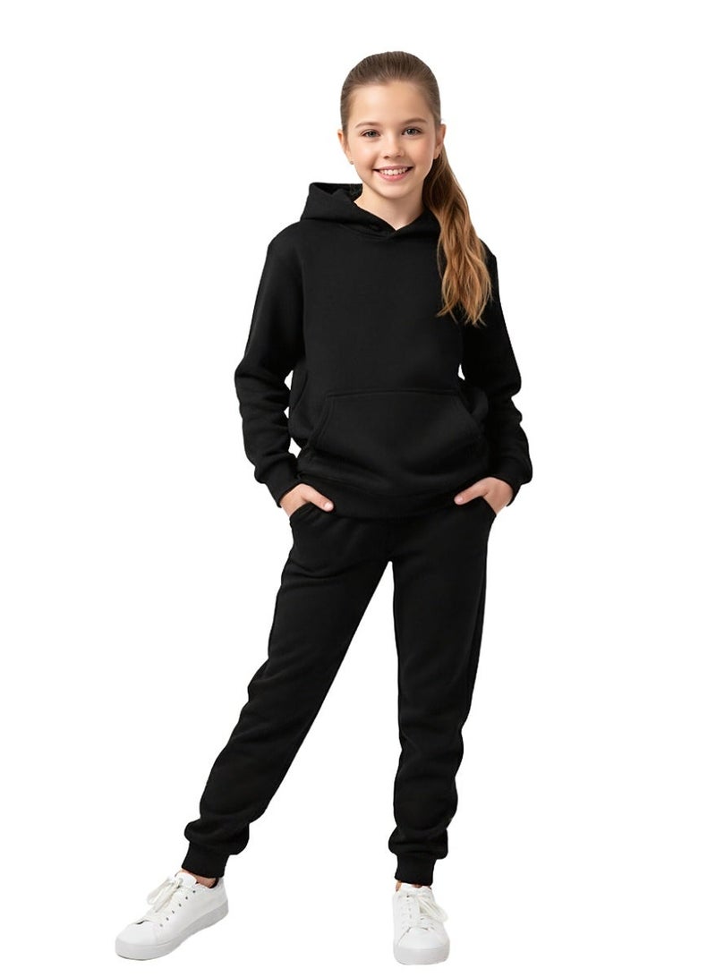 ويني بي سراويل تمارين الأطفال للبنين والبنات - حزام خصر مرن وطوق كاحل، سراويل تمارين رياضية مريحة، ملابس لعب مريحة، مدرسة، ركض، أسود (مقاسات من 2-16 سنة) - Image 3