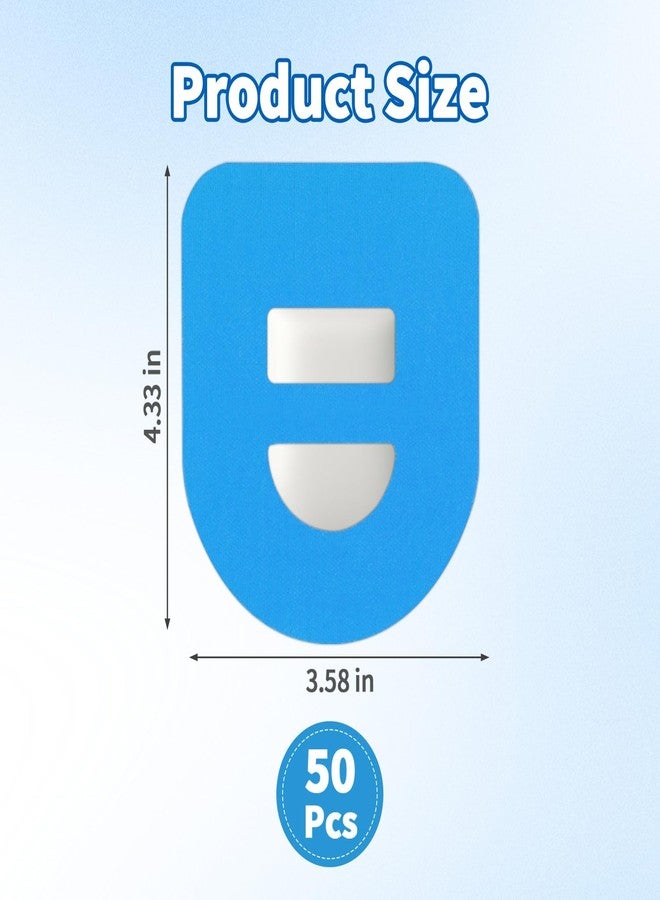 ٥٠ قطعة من اللصقات اللاصقة لجهاز Omnipod 5، لصقات لاصقة ورقية مقطوعة مسبقًا، لصقة مراقبة الجلوكوز، أغطية مستشعرات السكري، مقاومة للماء والعرق والصدمات، قابلة للتهوية - Image 2