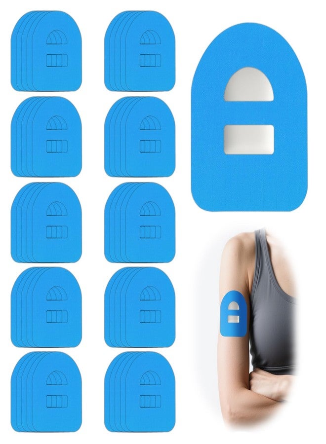 ٥٠ قطعة من اللصقات اللاصقة لجهاز Omnipod 5، لصقات لاصقة ورقية مقطوعة مسبقًا، لصقة مراقبة الجلوكوز، أغطية مستشعرات السكري، مقاومة للماء والعرق والصدمات، قابلة للتهوية - Image 1