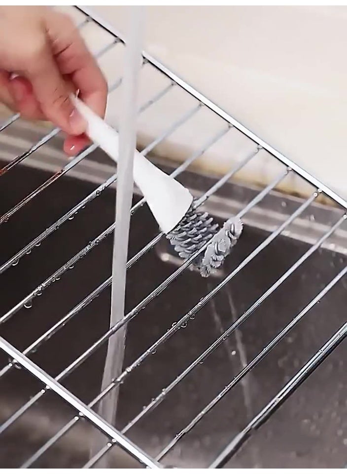 HOMESTAR 2-In-1 Brush & Scraper Multi-Purpose Crevice Tool | Metal Scraper + Plastic Bristle Head | For Stove/Grill/Sink Corners | Powerful Yet Surface-Safe Cleaning | Flexible Head For Deep Reach | Non-Slip Grip | Ultimate Kitchen Grease Remover | Durable & Easy To Clean - Image 3