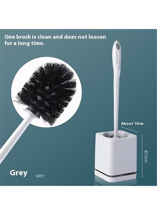 yongsheng Hollow Drainage Toilet Brush and Holder Set ,Toilet Brush and Holder Wall Mounted,Toilet Bowl Brush and Holder Set with Ventilated Holder, Floor Standing & Wall Mounted Toilet Scrubber Without Drilling (Grey)  - Image 2
