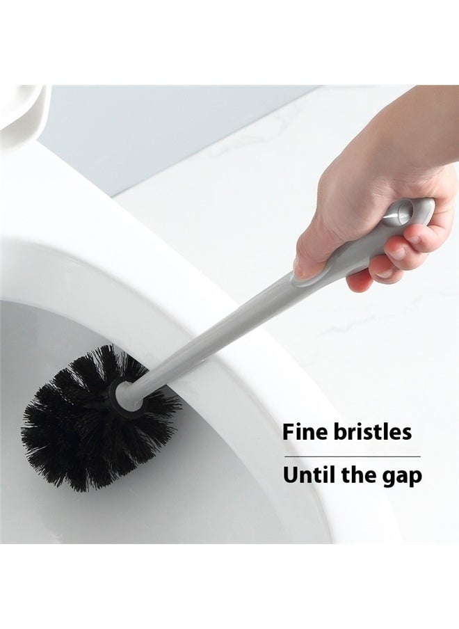 yongsheng Hollow Drainage Toilet Brush and Holder Set ,Toilet Brush and Holder Wall Mounted,Toilet Bowl Brush and Holder Set with Ventilated Holder, Floor Standing & Wall Mounted Toilet Scrubber Without Drilling (Grey)  - Image 3