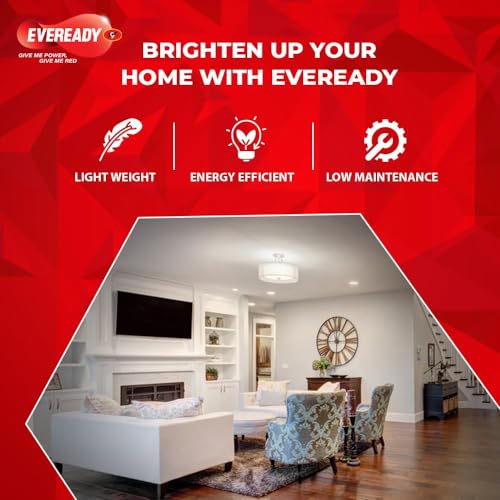 Eveready 18W LED Bulb | 1800 Lumen | 4KV Surge Protection | Long Life & Low Maintenance | BIS Certified | 1 Year Warranty | 100 Lumens Per Watt | Cool Day Light (6500K) | B22 | Pack of 2 - Image 5