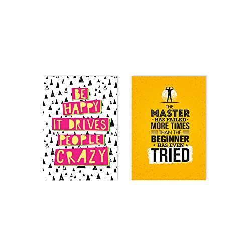 PAPER PLANE DESIGN Quote and Motivational Poster Set of 10 (Size 45 x 30 cm) (H) - Image 4