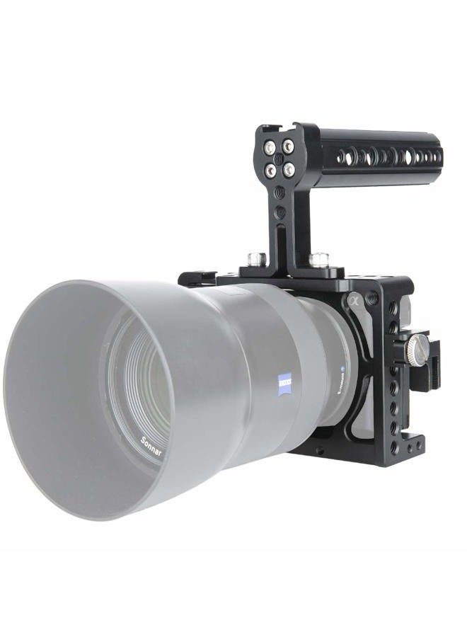 NICEYRIG Camera Cage Kit for Sony A6400/ A6100/ A6300/ A6000, with Cheese Top Handle Cable Lock Clamp - Image 2