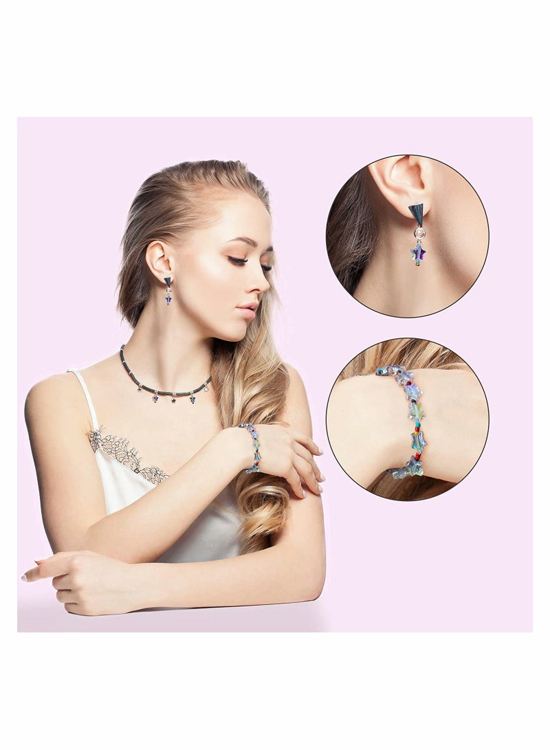 SYOSI 200 Pcs Acrylic Star Shape Beads, SYOSI Star Shape Charming Beads, Clear Acrylic 10mm Colorful Beads for DIY Jewelry Craft Making Necklace Bracelet Supplies - Image 2