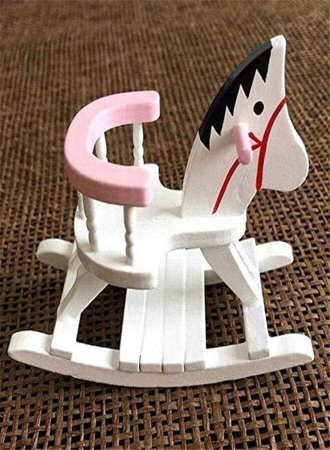 EatingBiting Adult Scene 1:12 Dollhouse Miniature Furniture Room Wooden Horse Rocking Chair, Can Shake, Memory Landscape Worth to Purchase - Image 1