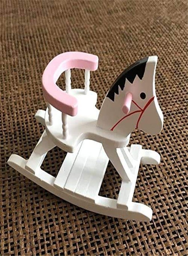 EatingBiting Adult Scene 1:12 Dollhouse Miniature Furniture Room Wooden Horse Rocking Chair, Can Shake, Memory Landscape Worth to Purchase - Image 3