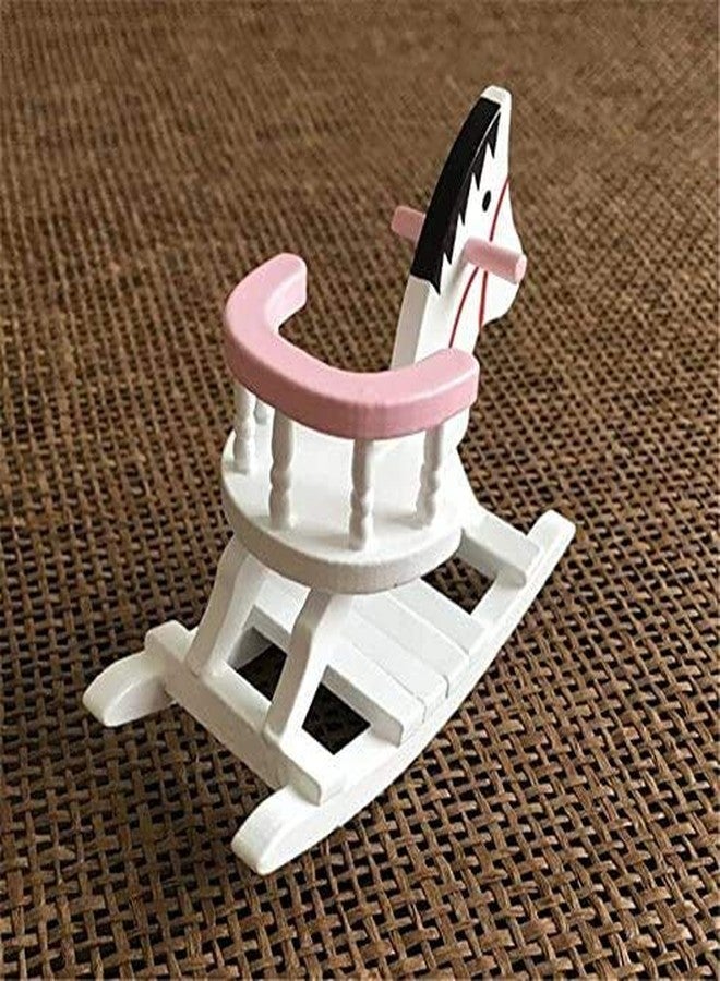 EatingBiting Adult Scene 1:12 Dollhouse Miniature Furniture Room Wooden Horse Rocking Chair, Can Shake, Memory Landscape Worth to Purchase - Image 2