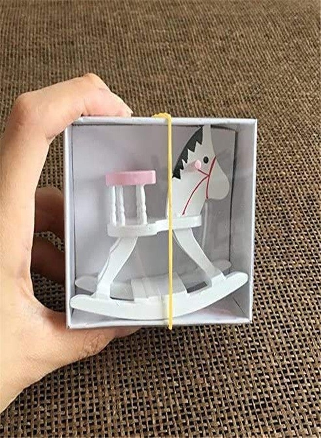 EatingBiting Adult Scene 1:12 Dollhouse Miniature Furniture Room Wooden Horse Rocking Chair, Can Shake, Memory Landscape Worth to Purchase - Image 4